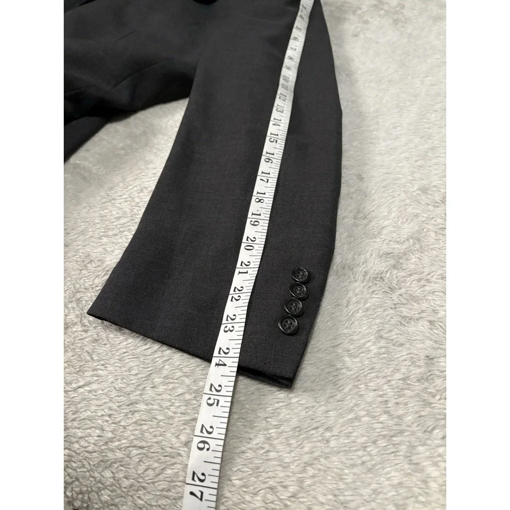 Pronto Uomo Mens Charcoal Gray‎ Wool Sport Blazer Jacket Size 44R Italy